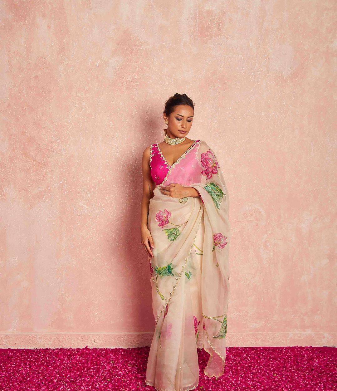 Soft mulmul organza saree