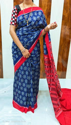 Plain Digital Print Saree