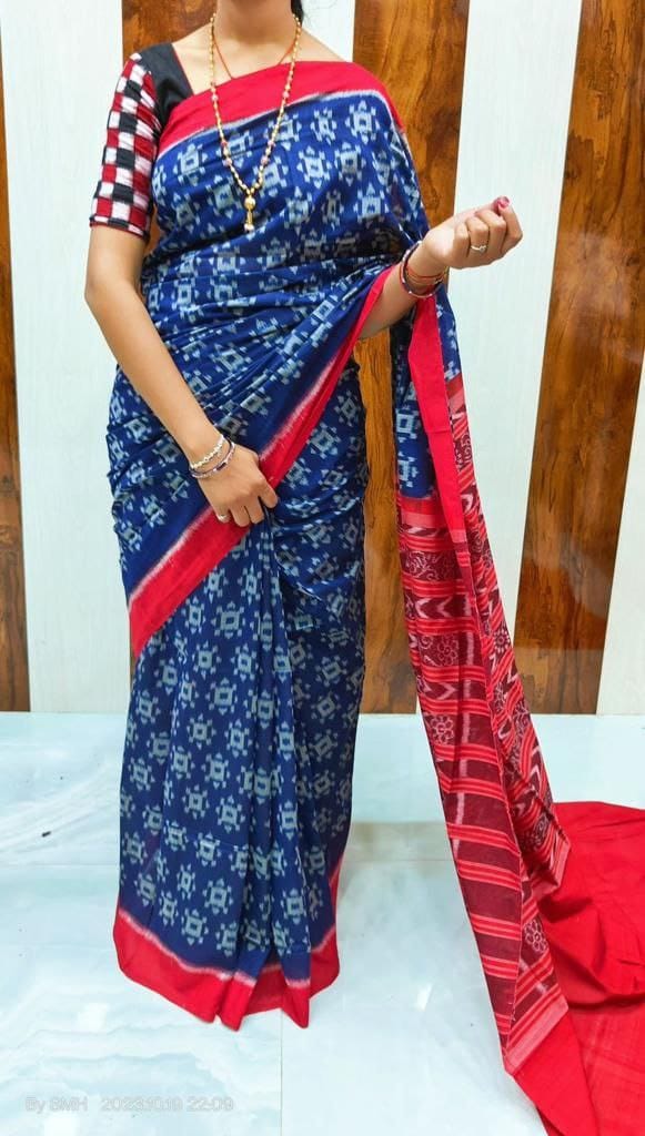 Plain Digital Print Saree