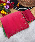 Pure Soft Chinon Peding 2d Saree