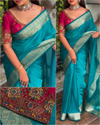 Princess Fandy Satin Work Blouse Saree