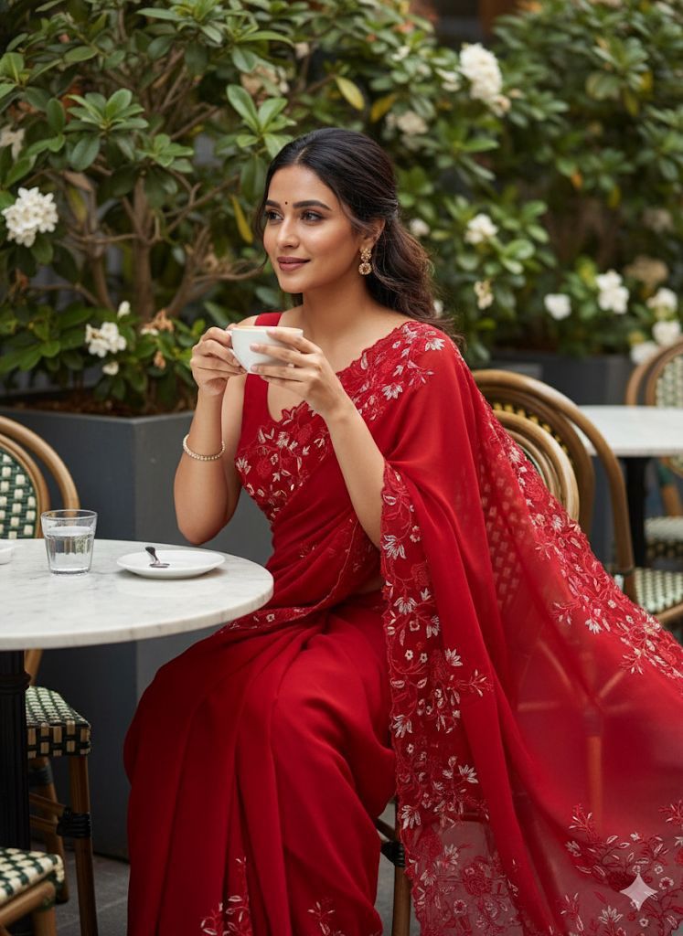 Pure Georgette Saree