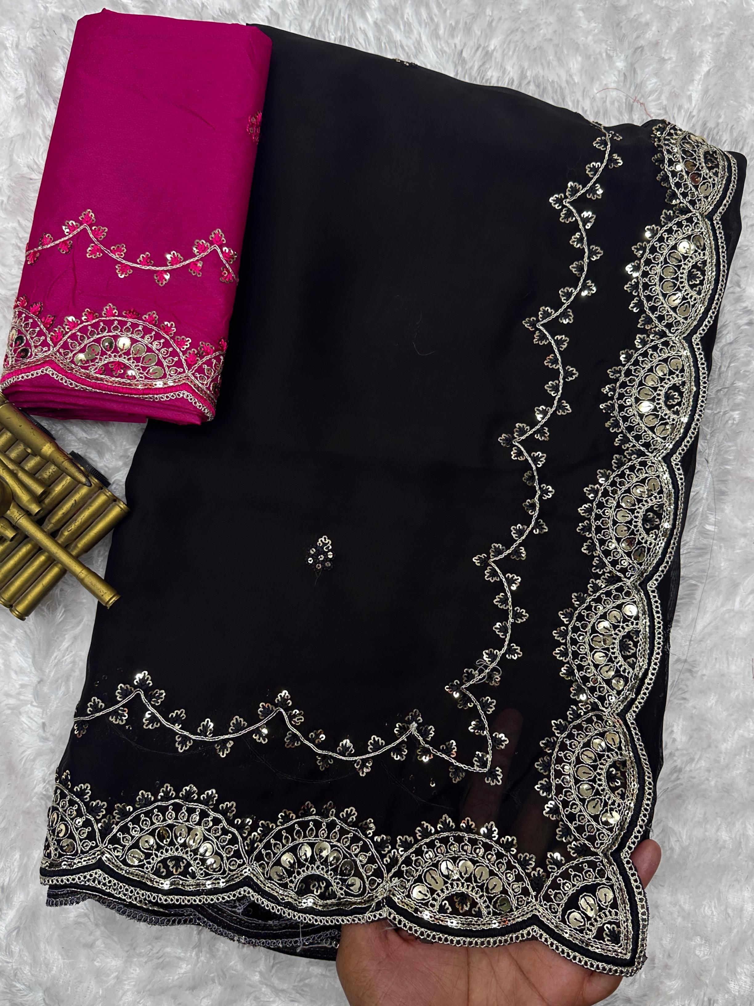 PARTY WEAR CRYSTAL SAREES