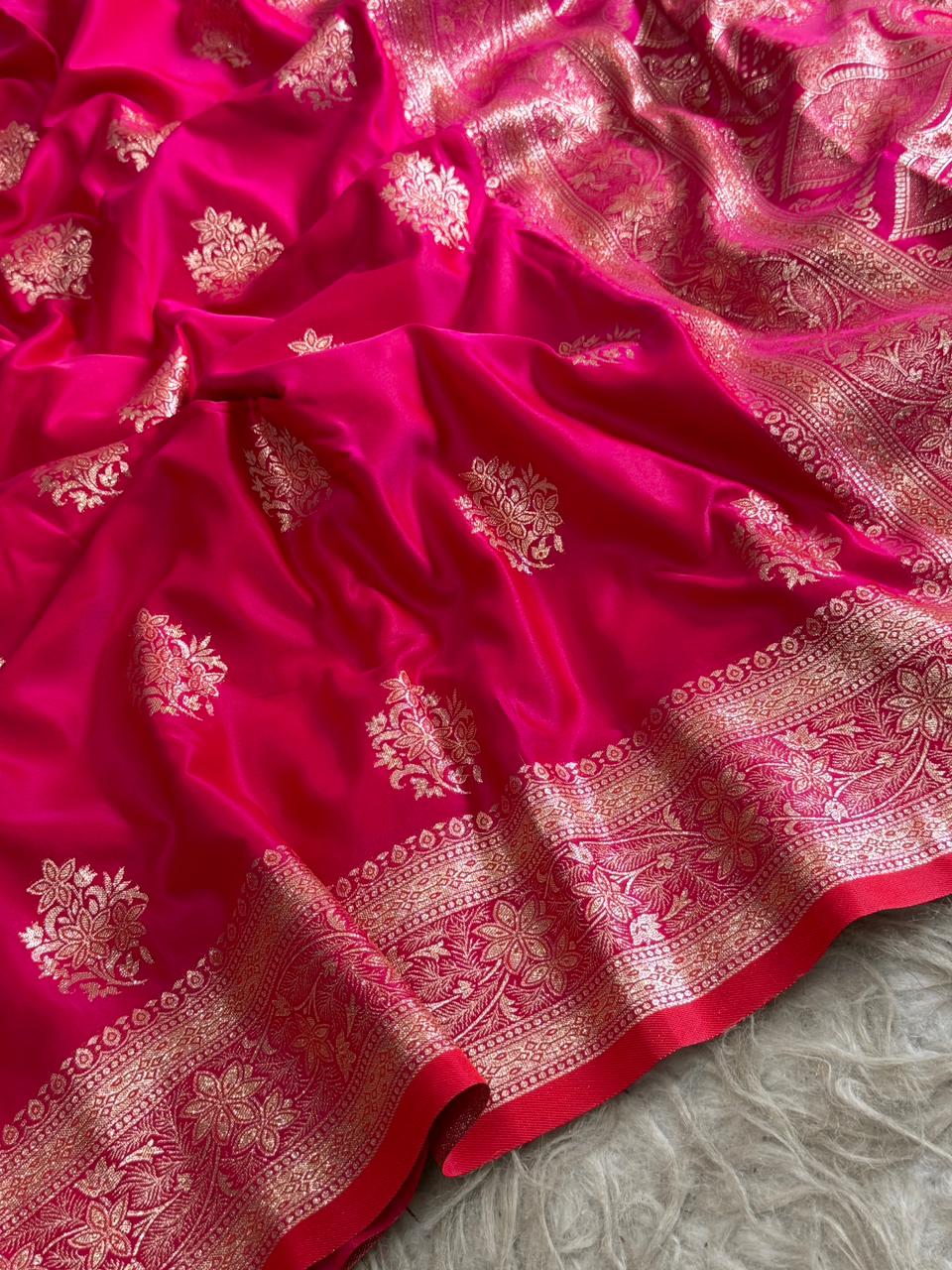 soft banarasi mashru satin silk saree