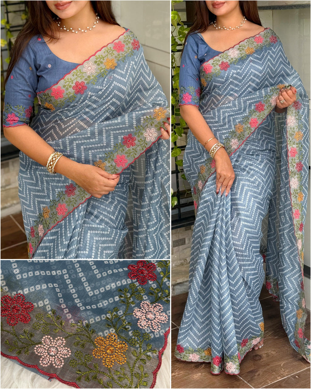 Cotton Satin Special With Our Embroidered Saree