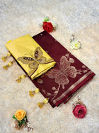 Premium Pure Soft Silk Paithani Butterfly Desgin Saree