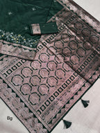 Banarasi Silk With Zari Border Saree