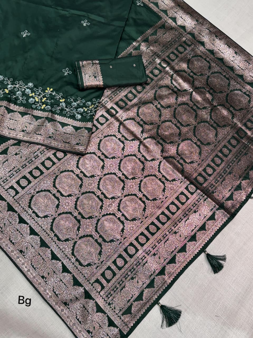 Banarasi Silk With Zari Border Saree