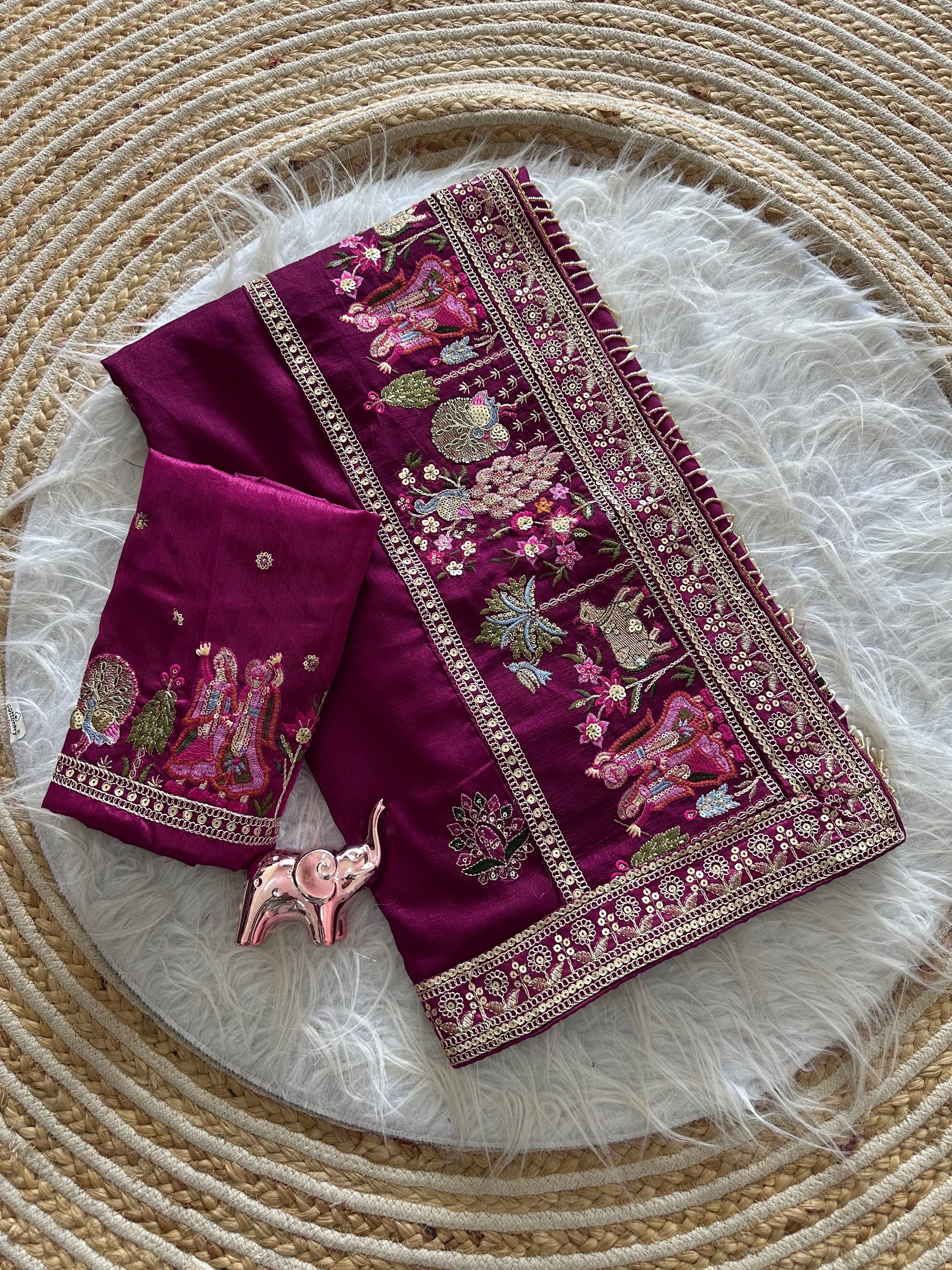 Very Soft nd Elegant Rich look vichitra silk saree