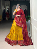 Tasar Silk Bandhej Lahenga