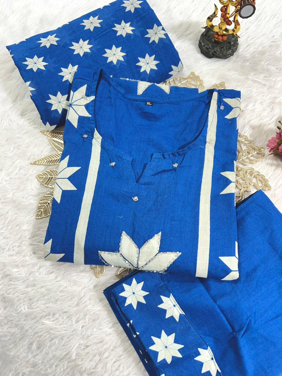 Kurti With Pent with Dupatta Set