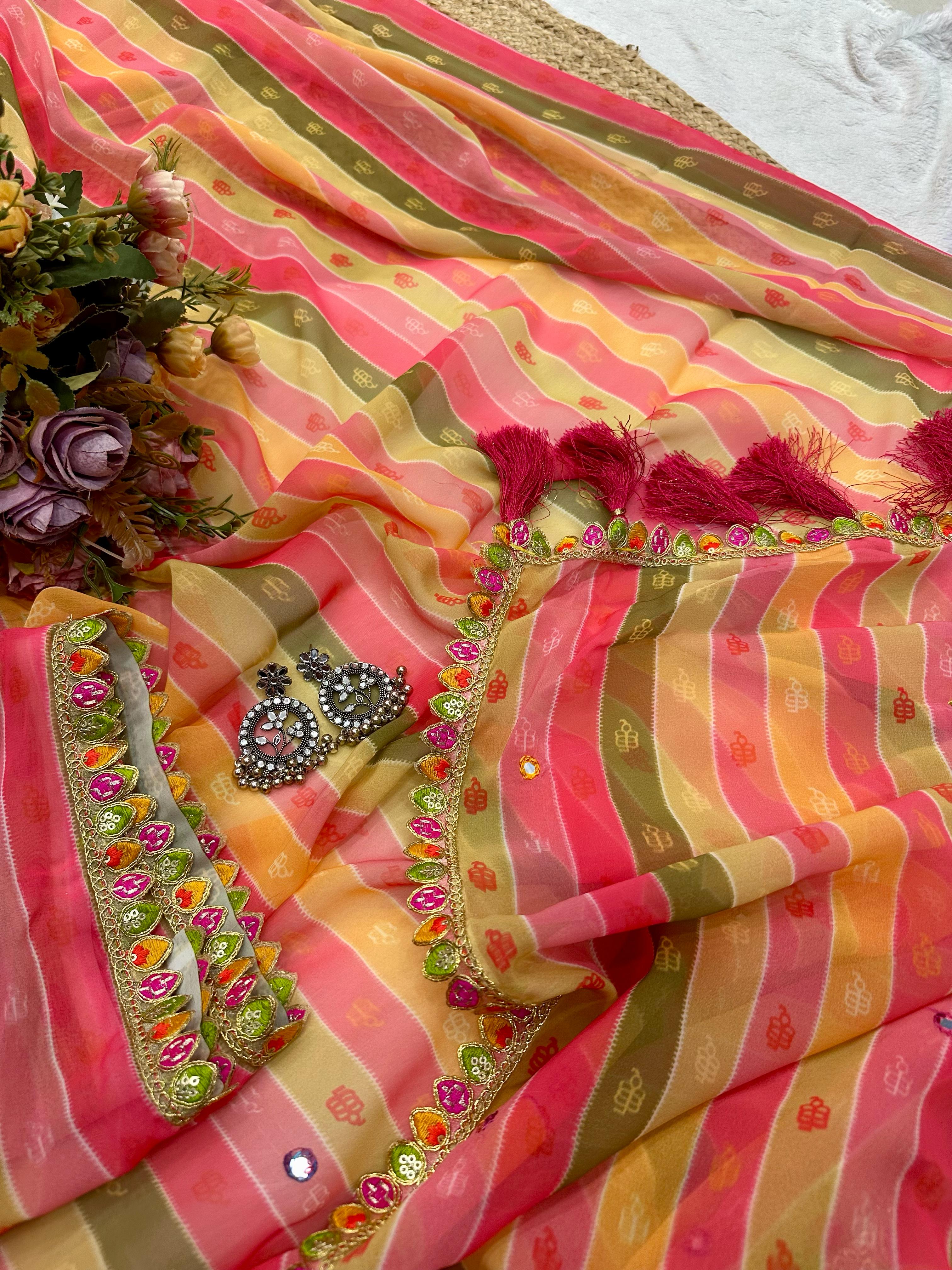 NEW TRENDING DESIGN GOREGETTE SAREE