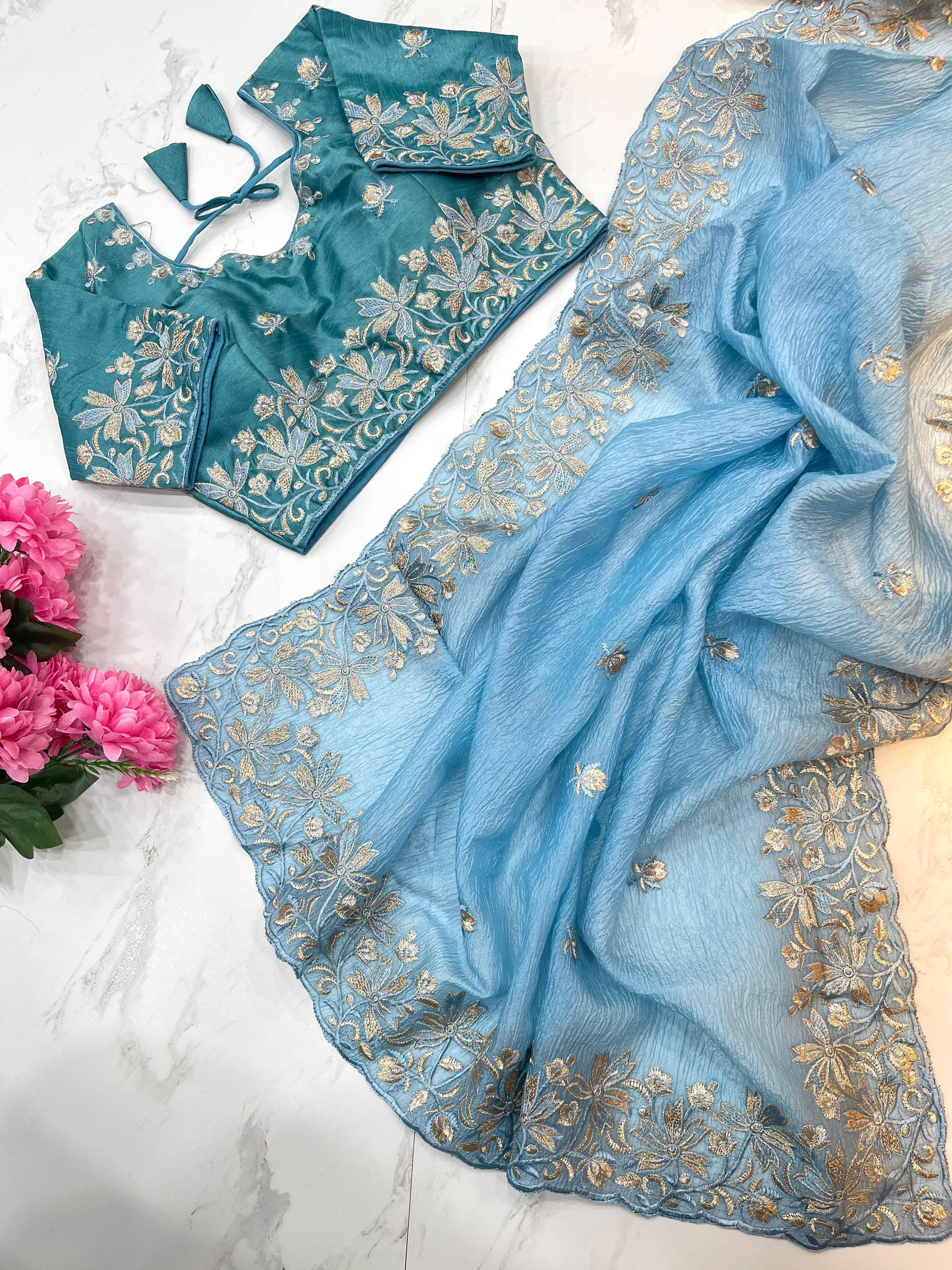 Very Soft nd elegant rich look candy crush Saree