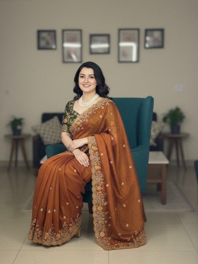 Party Wear Soft Rangoli Silk Saree