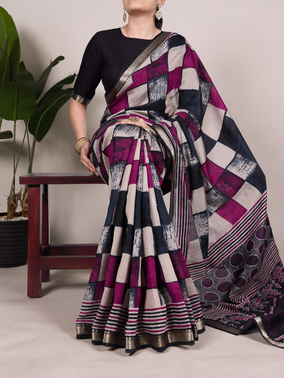 POLYESTER VISCOSE CHANDERI