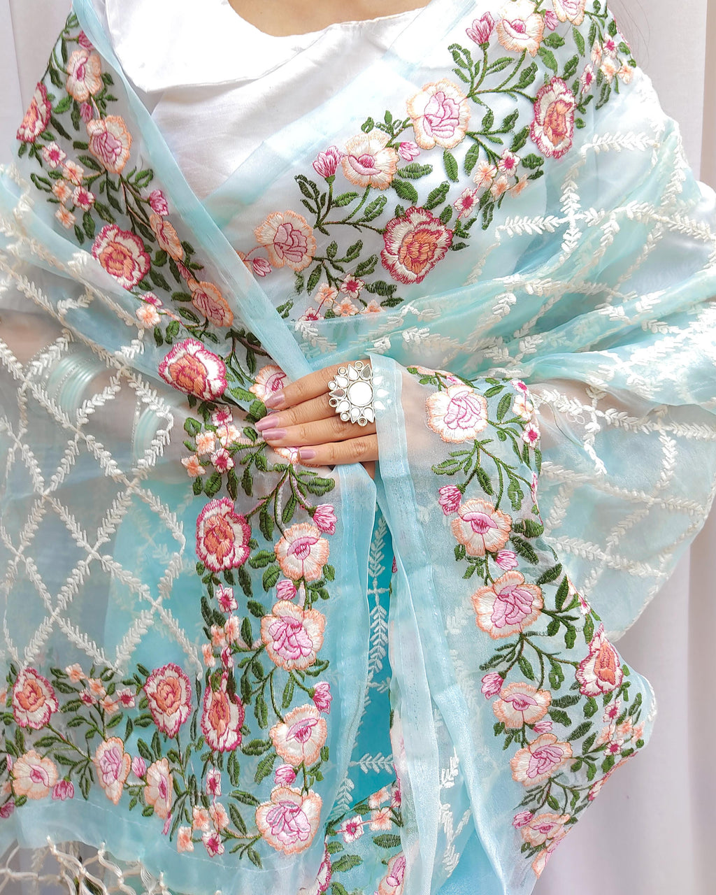 Semi Pure Organza Saree