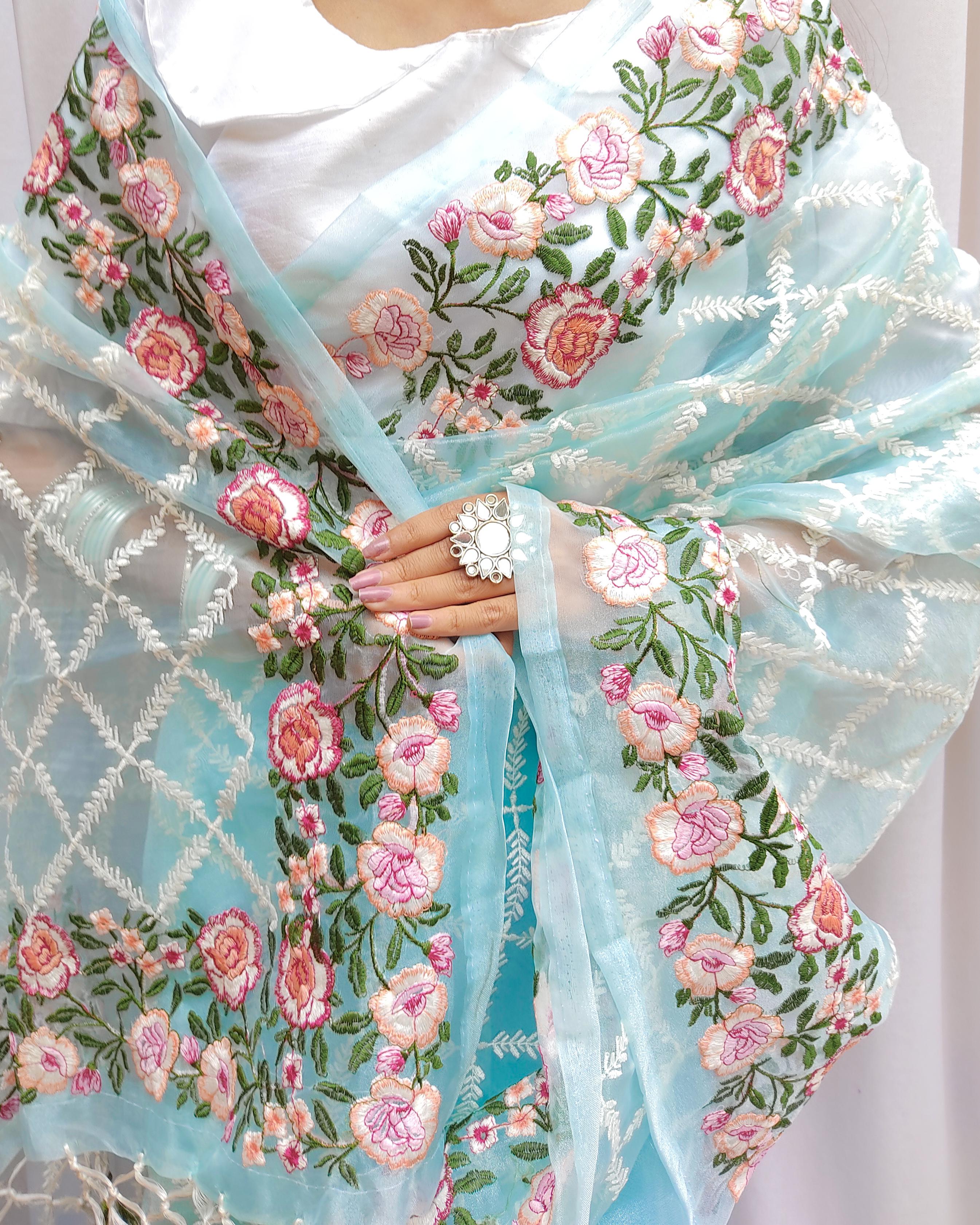 Semi Pure Organza Saree