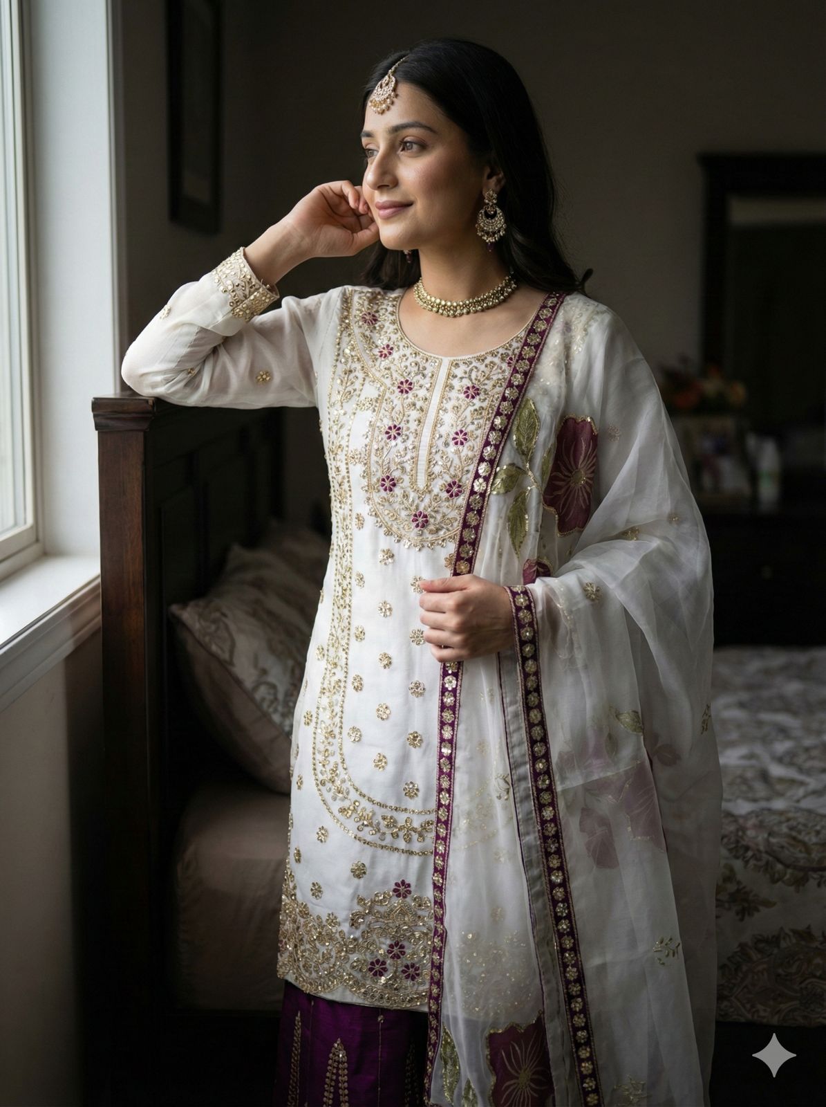 Sequence Top-Bottom And Dupatta Set