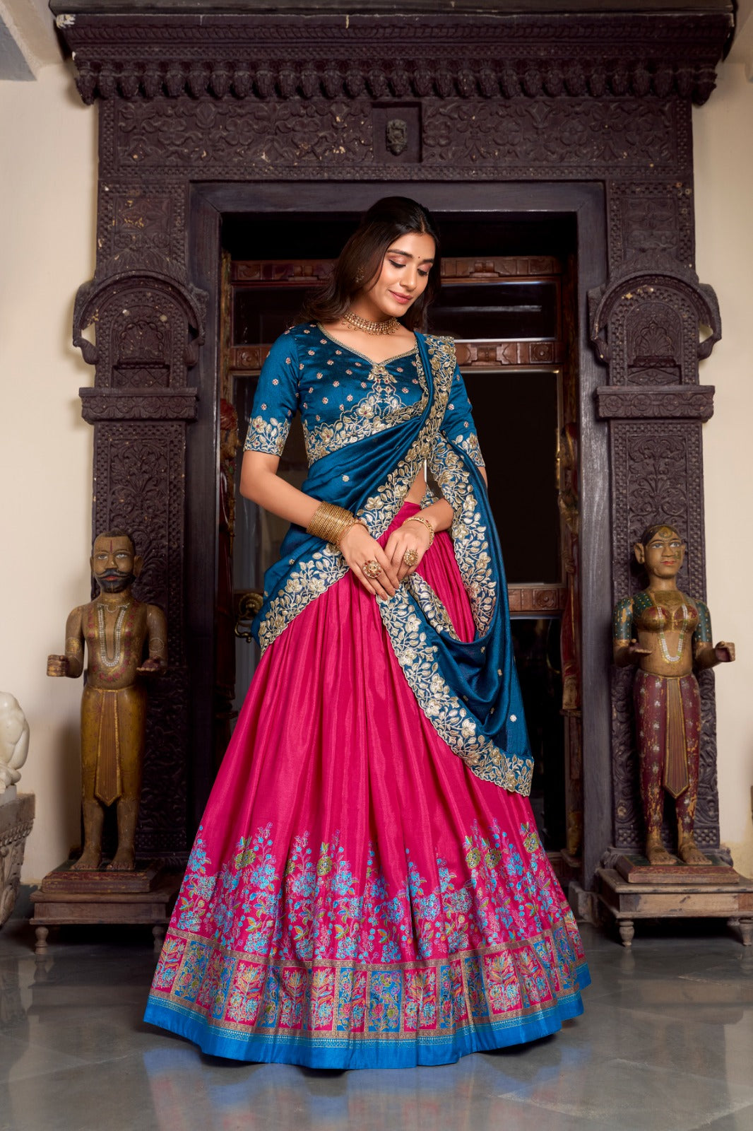 TASAR SILK LEHENGA CHOLI