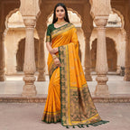 Soft Paithani silk Elegant zari weaving Saree