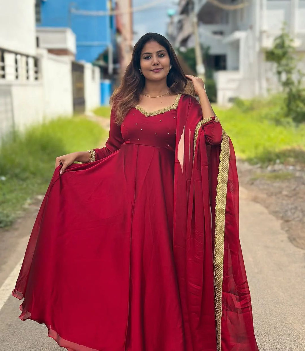 Sparkling Georgette Anarkali Gown
