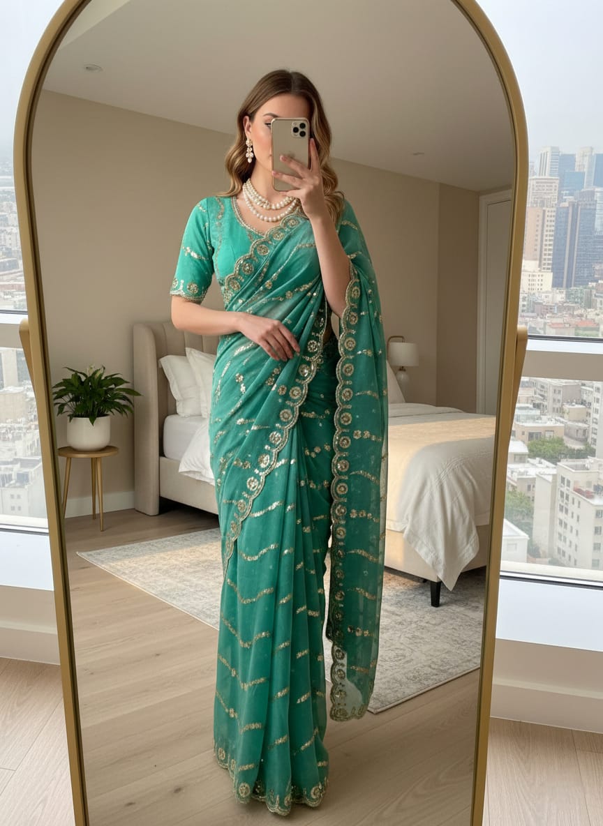 Supriya Sequence Laheriya Saree