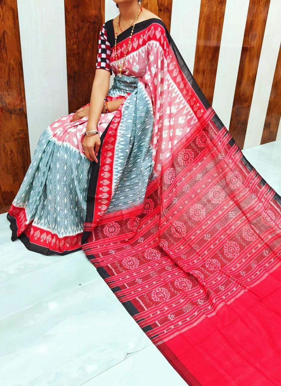 Plain Digital Print Saree