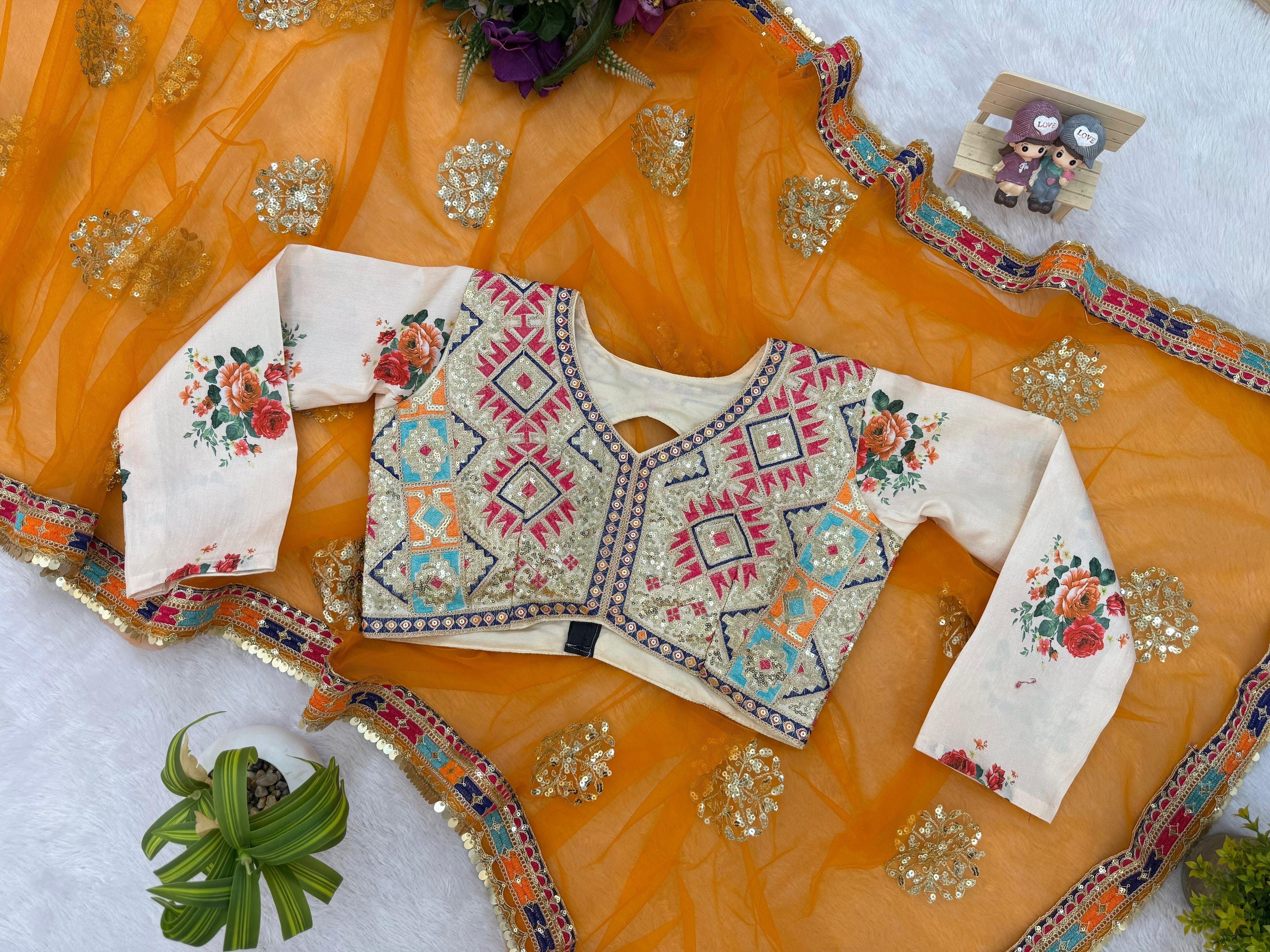 Butterfly Net Wedding Saree