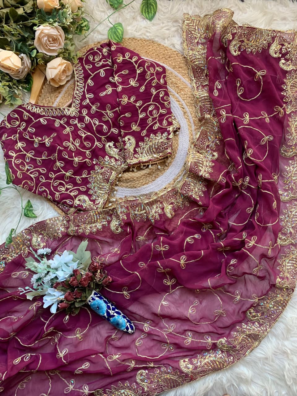 Very Soft nd Elegant Georgette Fabric Saree