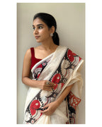 Heavy lilen digital print saree