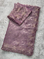 Fendy Satin Checks Saree