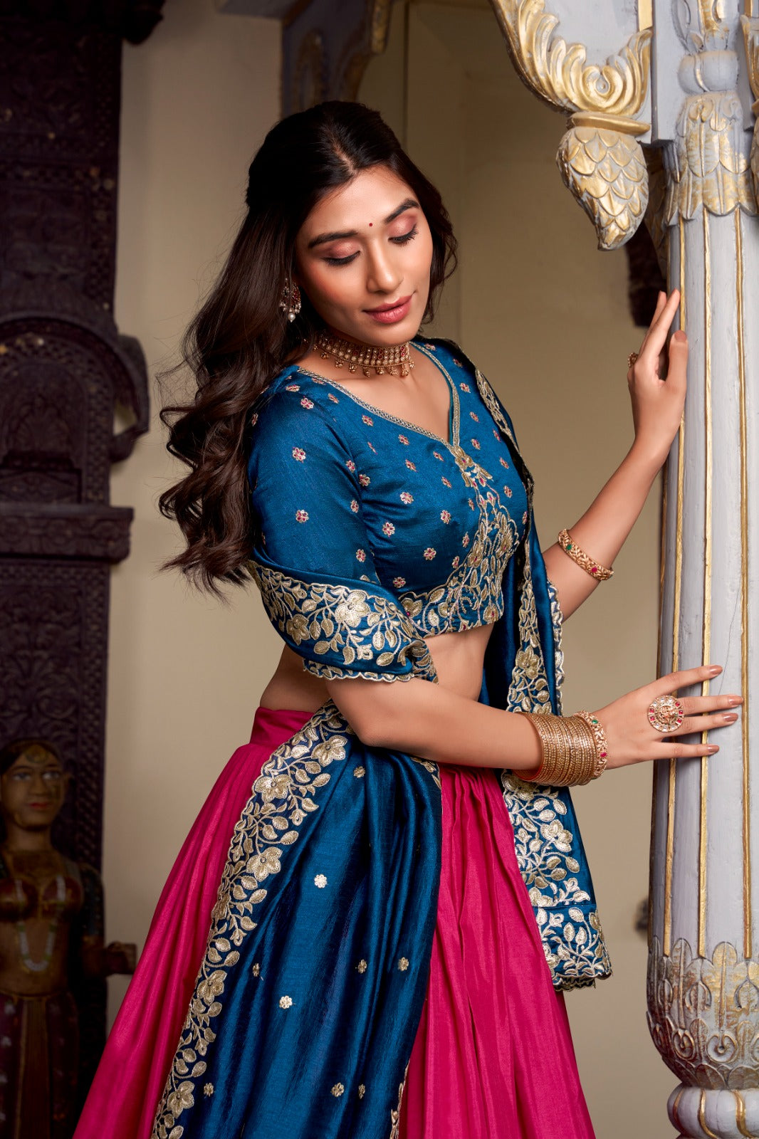TASAR SILK LEHENGA CHOLI