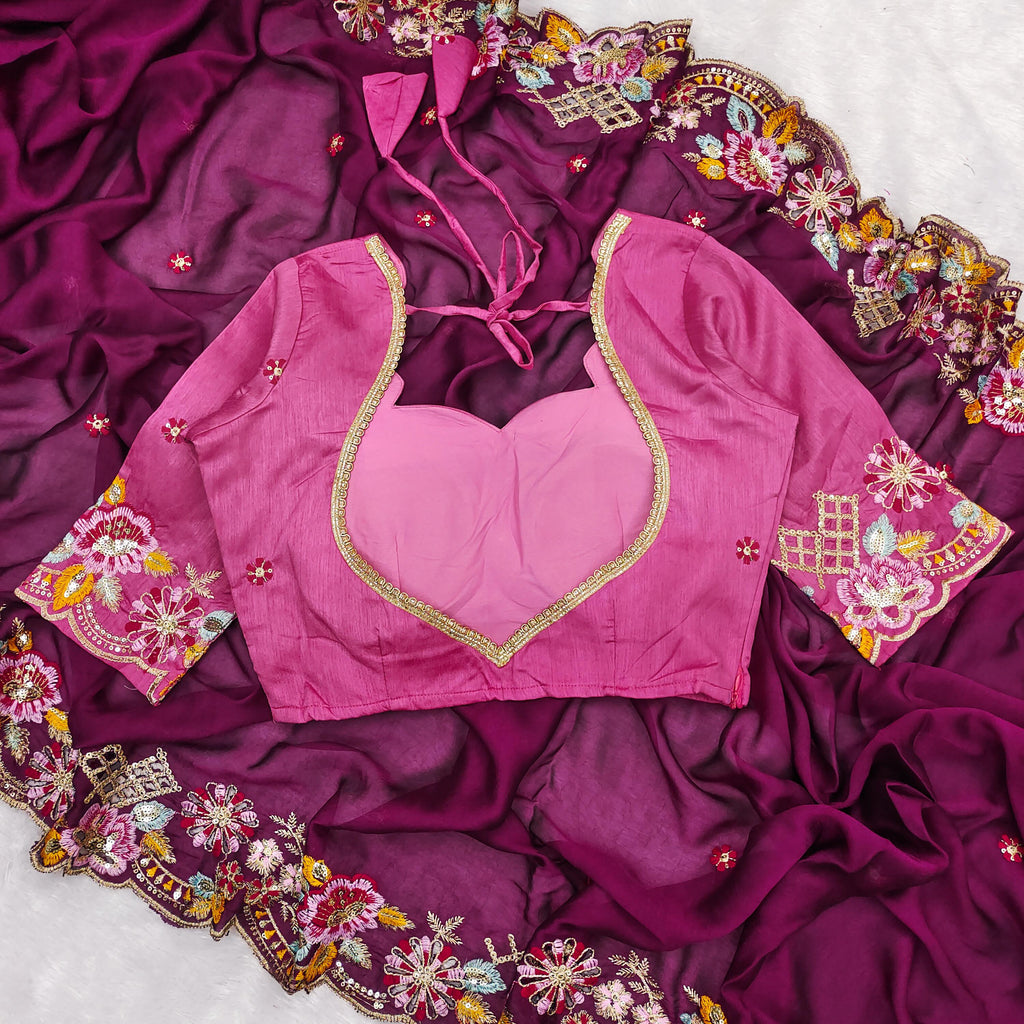 Premium Noha Crush Saree