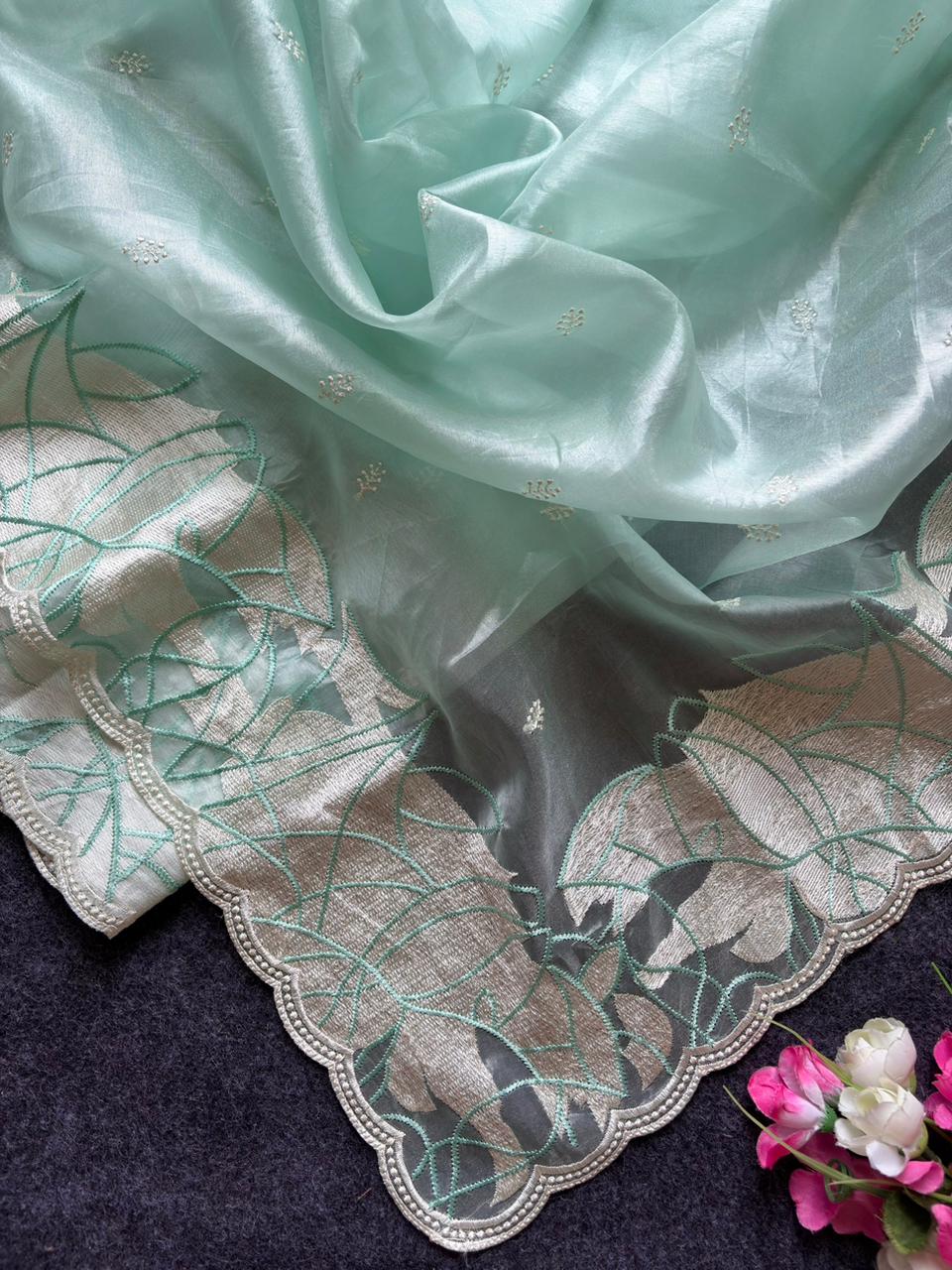 Wedding Season Crush Organza Saree