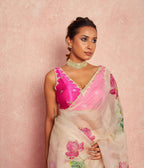 Soft mulmul organza saree