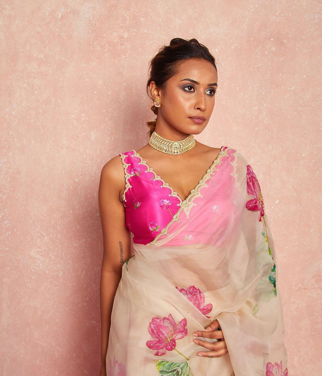 Soft mulmul organza saree