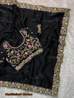 Treding fandy satin saree
