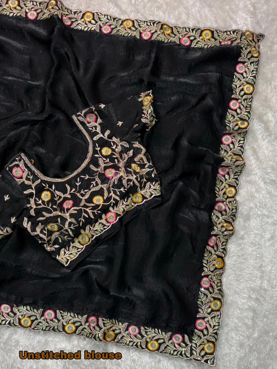 Treding fandy satin saree