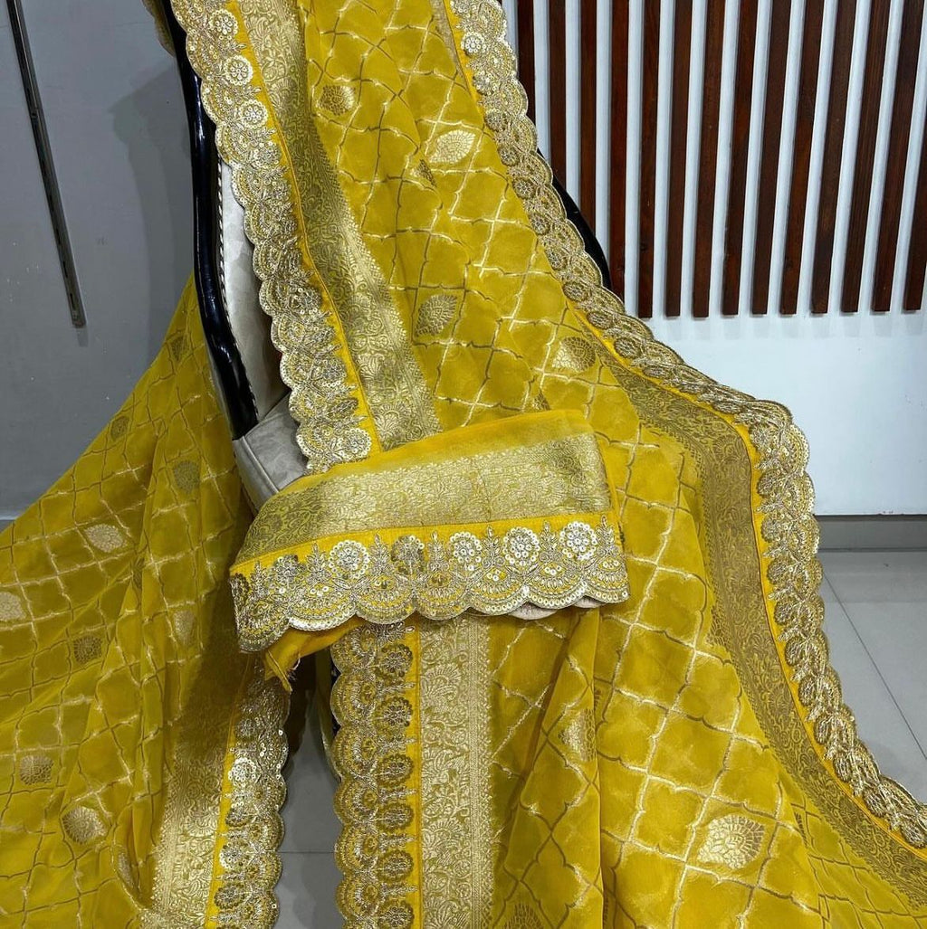 Pure Crepe Khadi Silk Pattu Saree