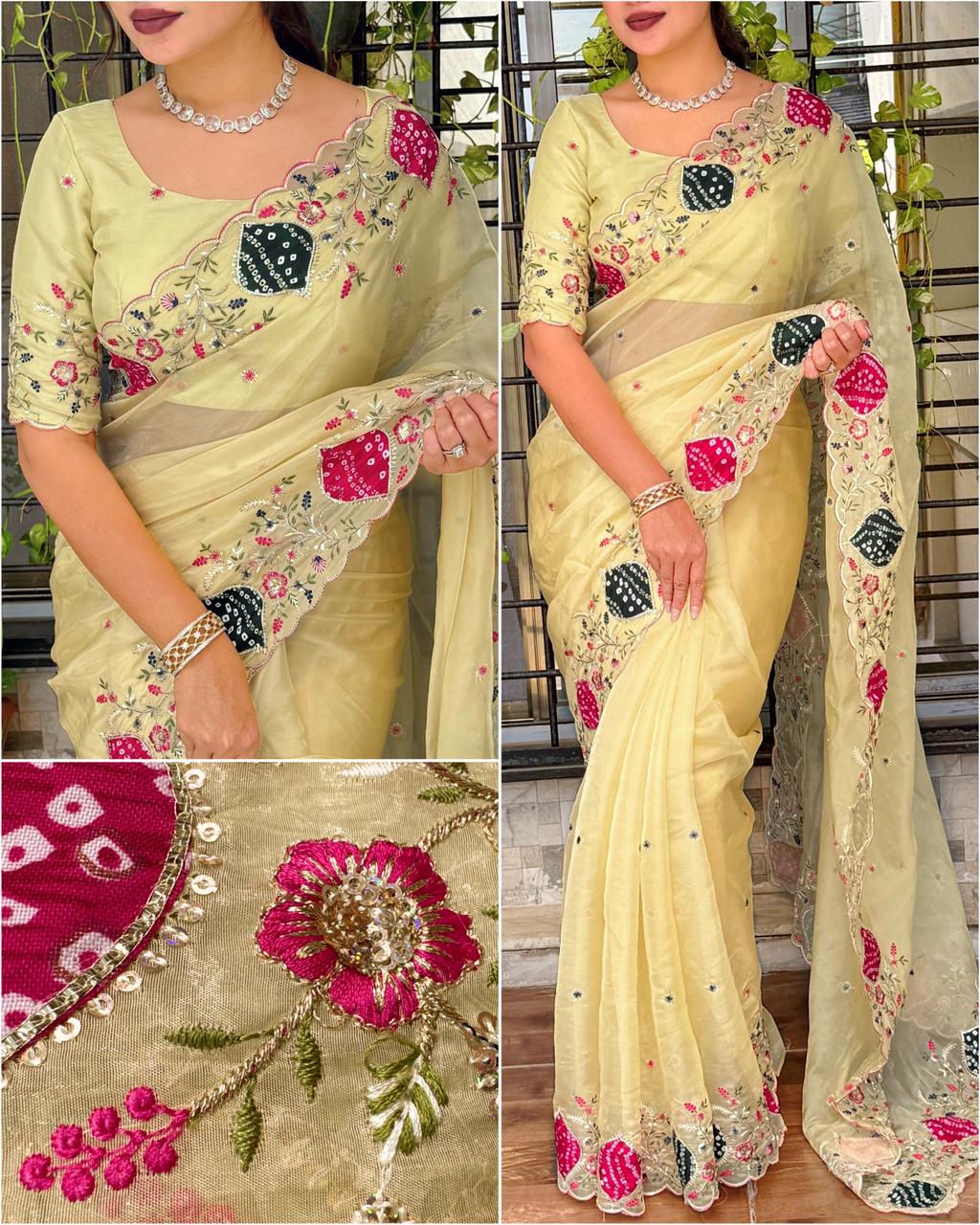 SUPERHIT CRYSTAL TISSUE SAREE