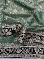 Wedding Special Mosa Silk  Embroidery Saree