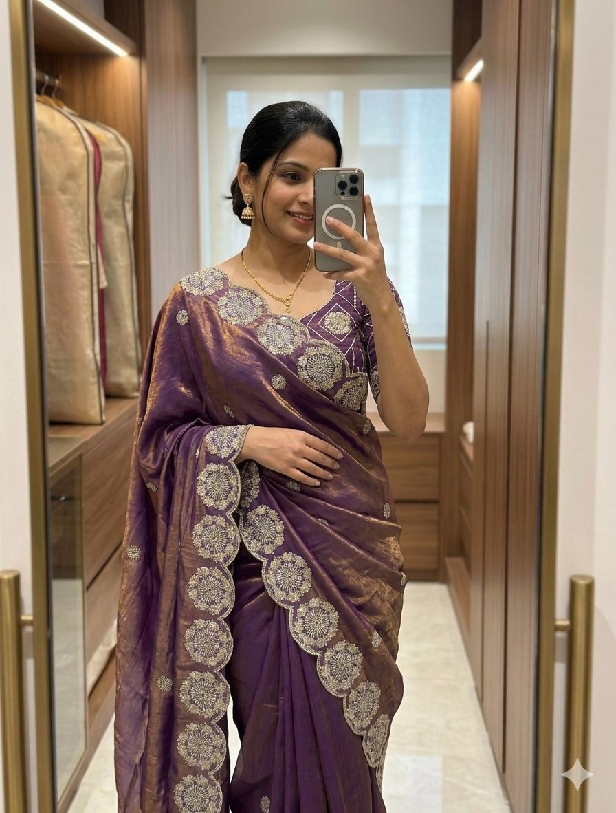 Space Silk Saree