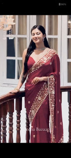 Soft Rangoli Silk Sequence Saree