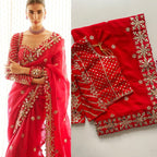 Bollywood BlockBuster Orignal Mirror Design Wedding Saree