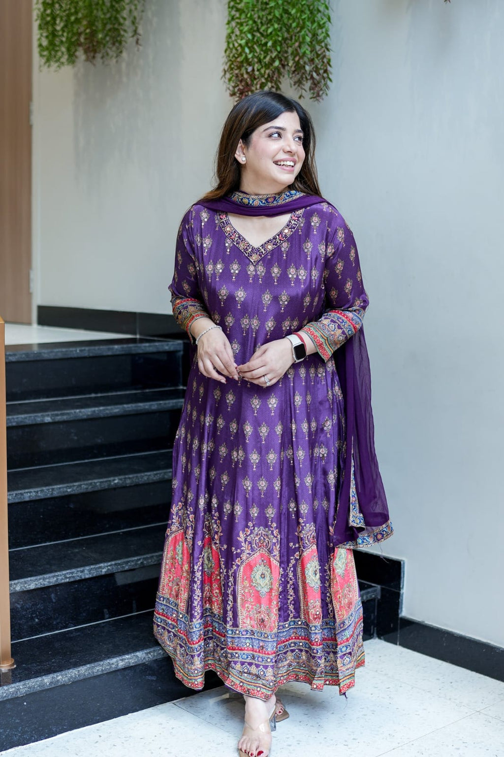 Elegant Anarkali Round Kurti set