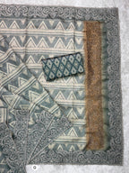 TUSSER SILK DIGITAL PRINT SAREE