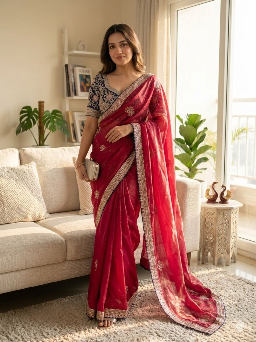 Soft Fendy Silk Fabric Saree