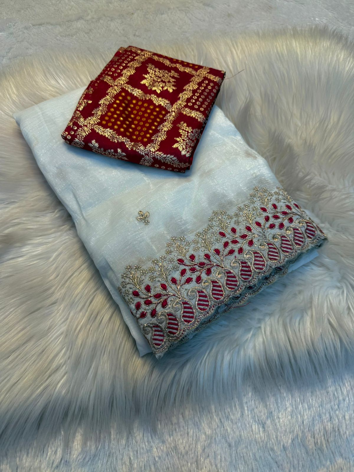 SOFT CRUNCHY ORGANZA SAREE