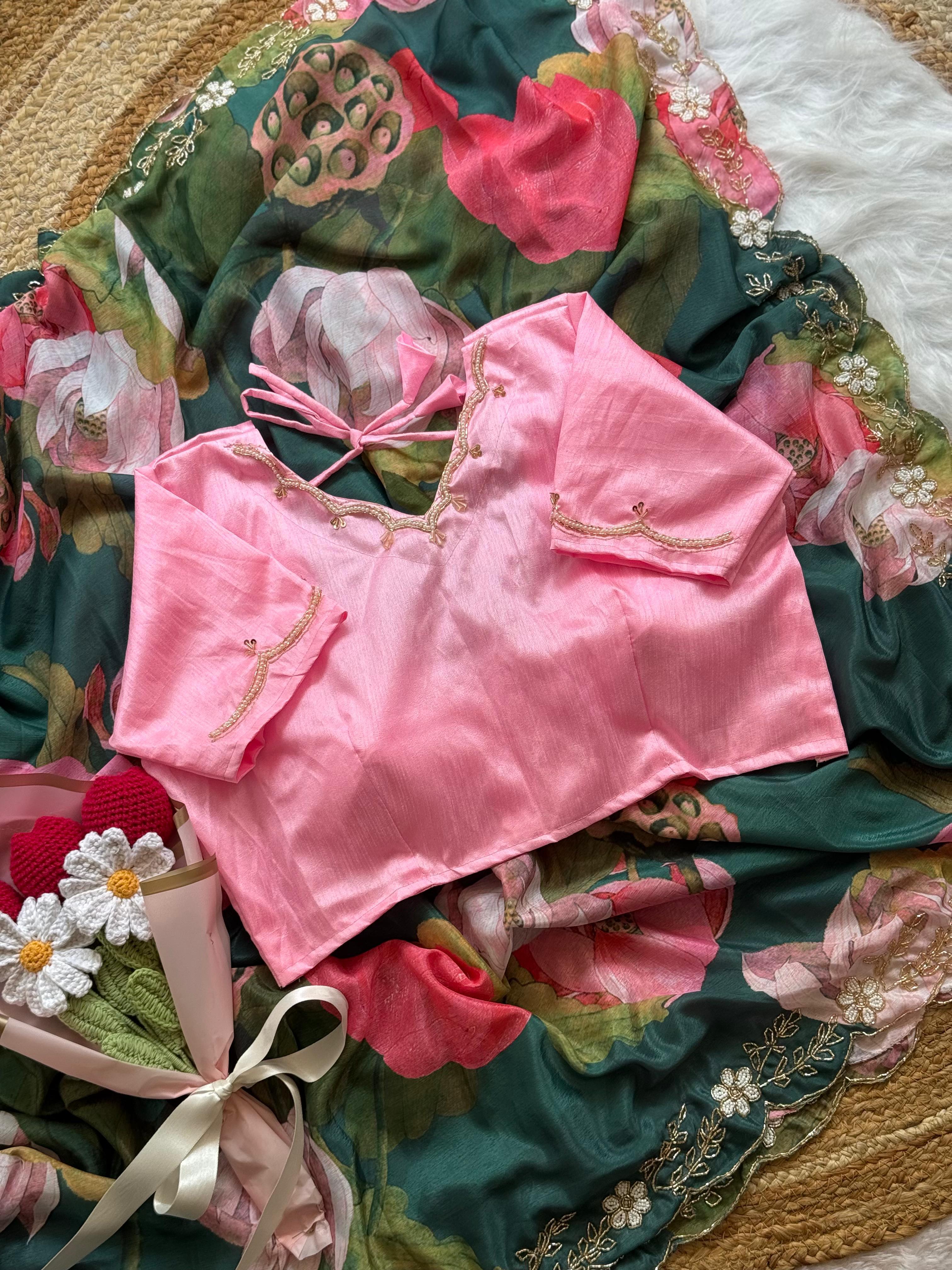 SOFT CHINNON FABRIC TRANDING SAREE