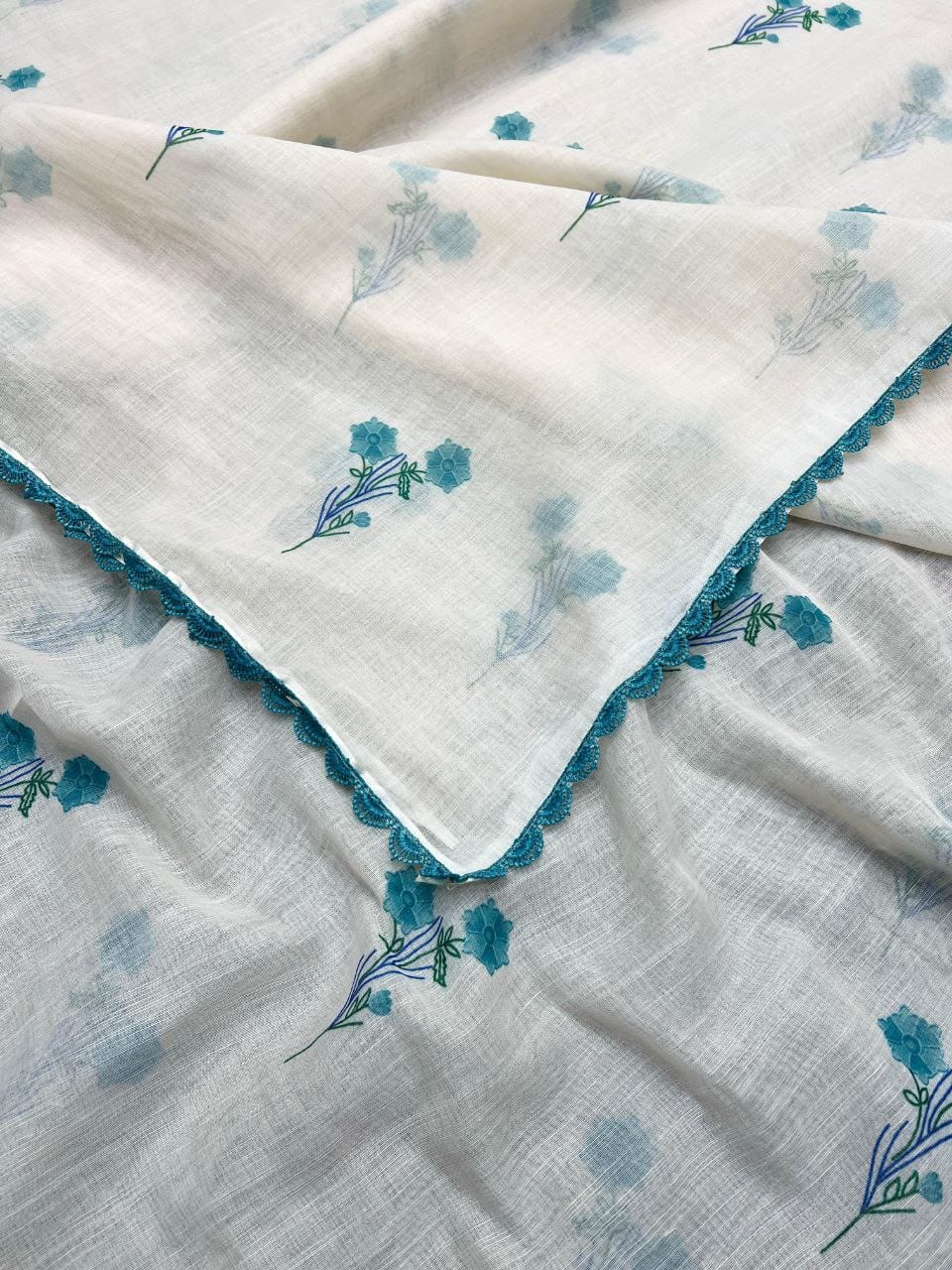 Plain Linen Saree